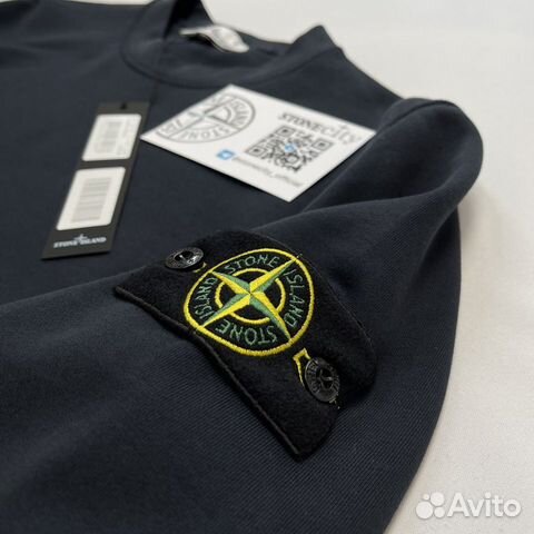 Свитшот Stone island летний темно-синий (L)