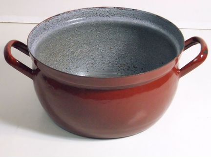 Кастрюля клеймо 10л старинная Германия эмалированн