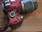 Зеркальный фотоаппарат nikon d3200 красный объявление продам