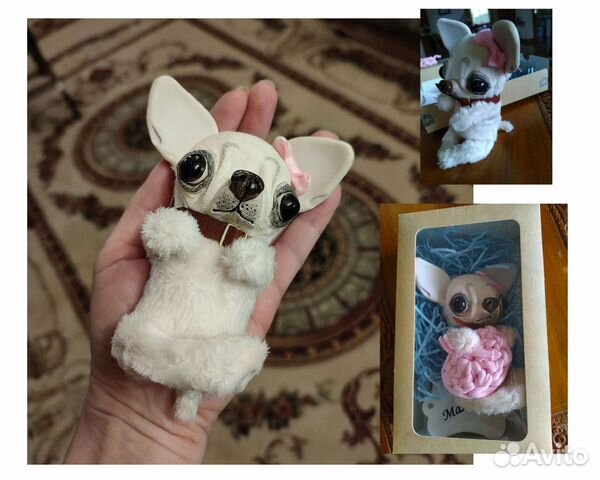Собака щенок тедди игрушка авторская