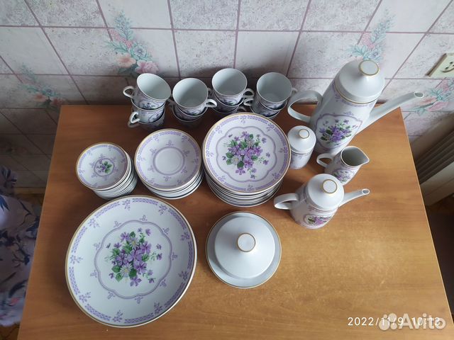 Большой чайный сервиз гдр 55 предметов 12 персон