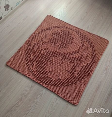 Ковер вязаный Инь-Ян