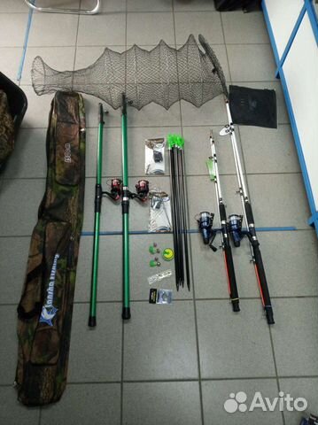 Удочки спиннинги фидер набор для рыбака