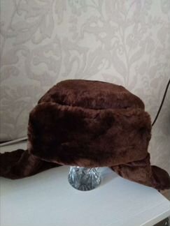 Шапка- ушанка цигейка мужская