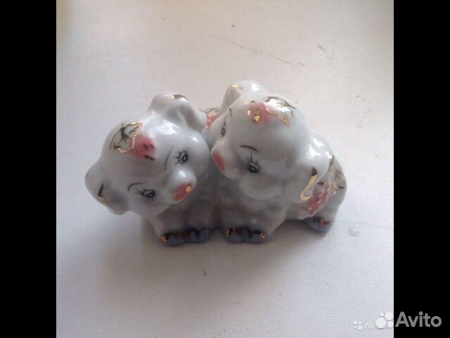 Фигурка фарфор ручная золотая роспись