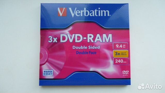 Новые DVD-RAM Диски в картридже 9.4Gb 2ст Verbatim