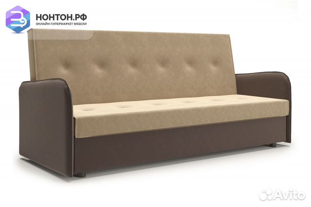 Диван-кровать Оазис бежево-коричневый
