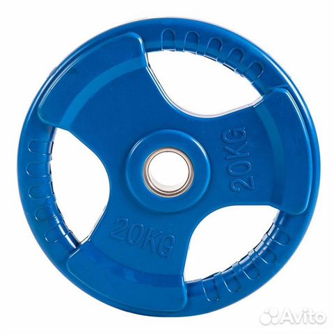 Диск обрезиненный ZSO цветной 3 handle D-51, 20 кг