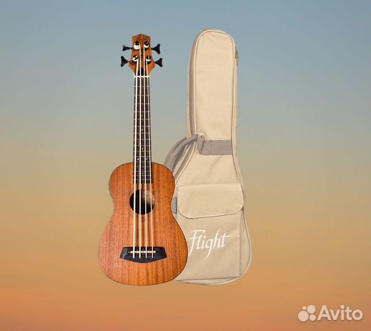 Flight Dubs MAH - бас-укулеле, махагони. С чехлом