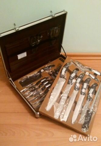 Набор рабочих ножей для барбекю в кейсе