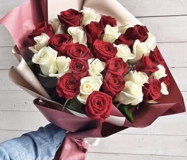 Розы микс с доставкой 25 51 75 101