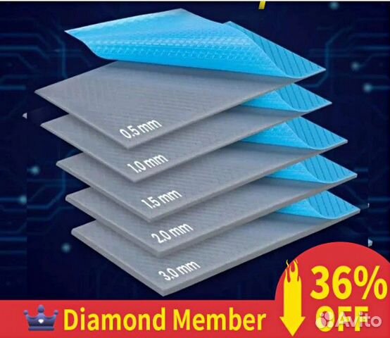 Термопрокладки 12.8 Вт/мК RGeek (0.5/3 мм)