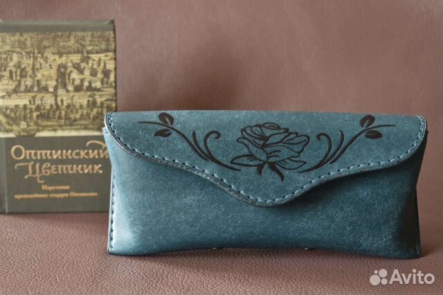 Очечник (чехол для очков) из натуральной кожи