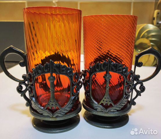 Подстаканники из литого металла 