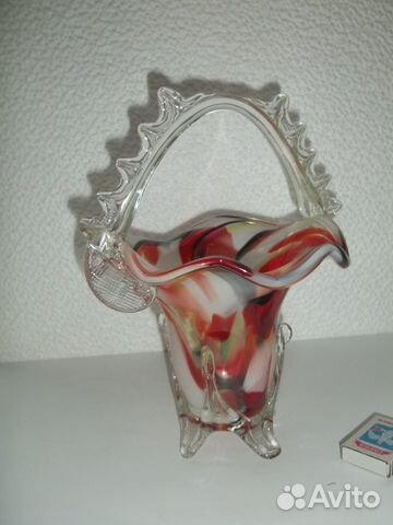 Корзинка цветное стекло