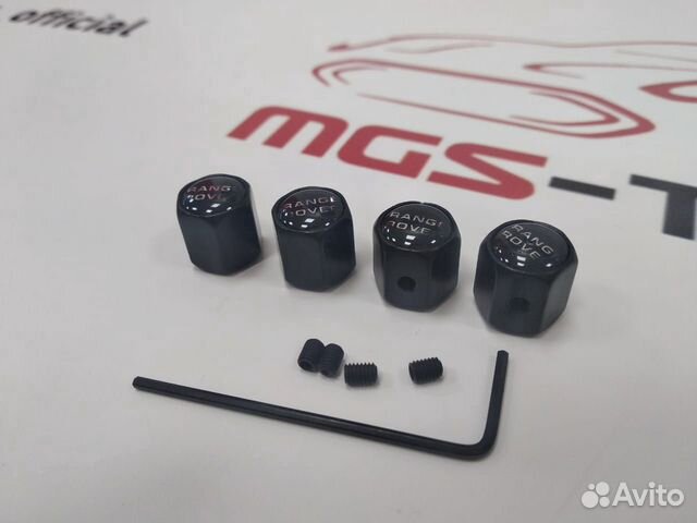 Колпачки на ниппель Range Rover Black с антикражей