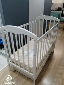 Детская кровать 65х125х111 Фея, с ящиком, с кач. м