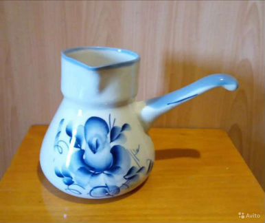 Турка/молочник-Гжель. Бокалы