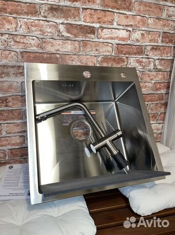 Комплект смеситель для кухни и мойка