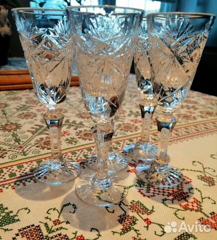 Рюмка- лафитник. Хрусталь. Набор 5 штук
