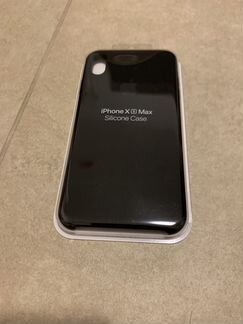 Силиконовый чехол для iPhone xs max черный оригина