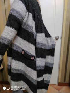 Вязанное пальто