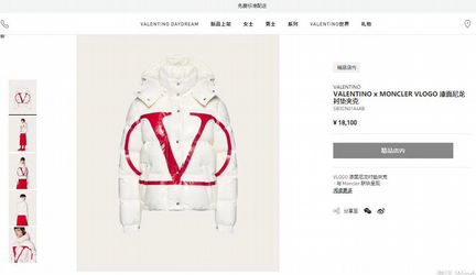 Пуховик Moncler / Valentine