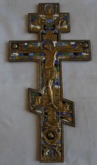 Крест Распятие Эмаль (19 на 37 )