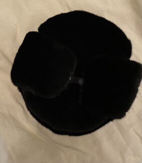 Шапка-ушанка из меха норки