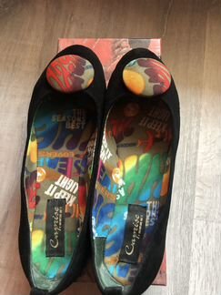 Балетки, натуральная замша