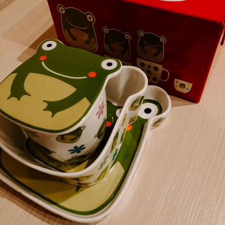 Набор детской посуды «Лягушонок»