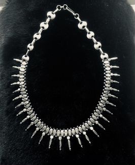 Колье серебр