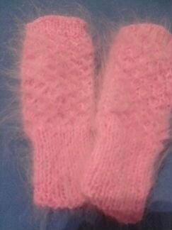 Митенки пуховые