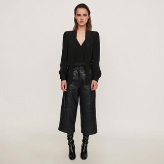 Кожаные штаны женские Maje
