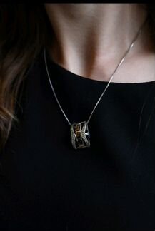 Серебряное кольцо и подвеска периода СССР