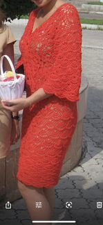 Платье, связанное крючком