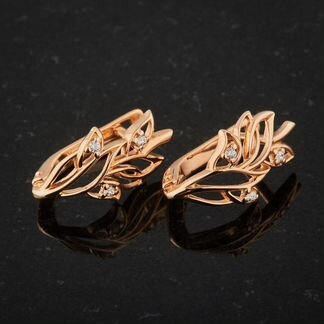 Золотые серьги 585 пробы (303215)