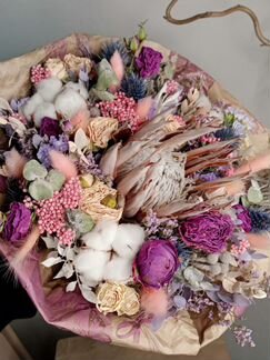 Комплзиции и букеты из сухоцветов, букеты, доставк