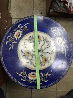 Бронзовый стол с лазуритом и нефритом 19 век