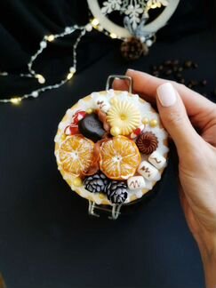 Баночка с декором в подарок на новый год