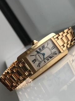 Cartier Tank Américaine Quartz 1710 Gold with brac