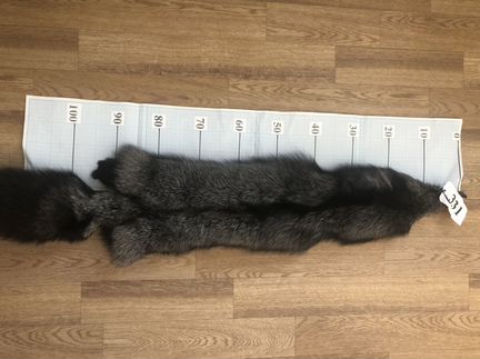 Мех сибирской чернобурой лисы