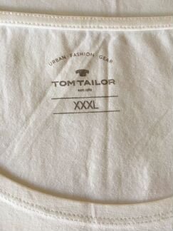 Свитшот Tom Tailor новый белый р. 54 (xxxl)