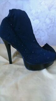 Сапоги чулки со стразами