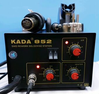 Компрессорная паяльная станция с феном и паяльник