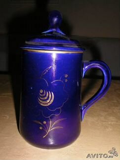 Кувшинчик с крышкой, Гжель, 50-60-х годов