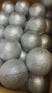 Шары пенопластовые в глиттере