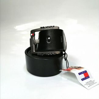 Ремень мужской Tommy Hilfiger кожаный черный новый