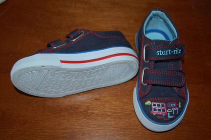 Новые синие кеды на липучках Start-rite 21.5