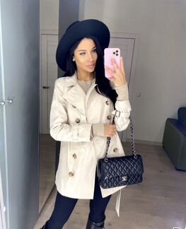 Плащ в стиле Burberry стильный